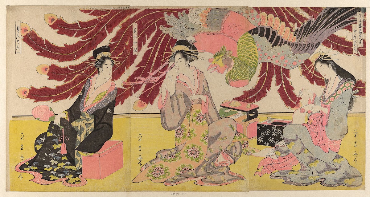 The Courtesans of the Chojiya on Display in the Daytime Chojiya hirumise c 1796