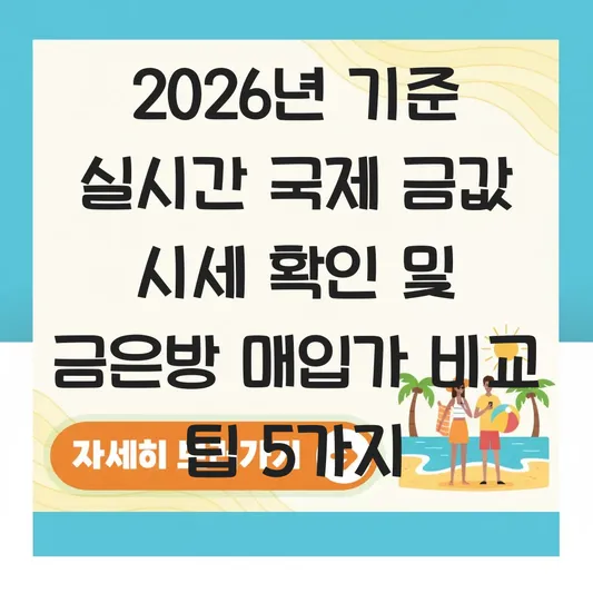 실시간 국제 금값 시세 확인 및 금은방 매입가 비교 방법 대표 이미지