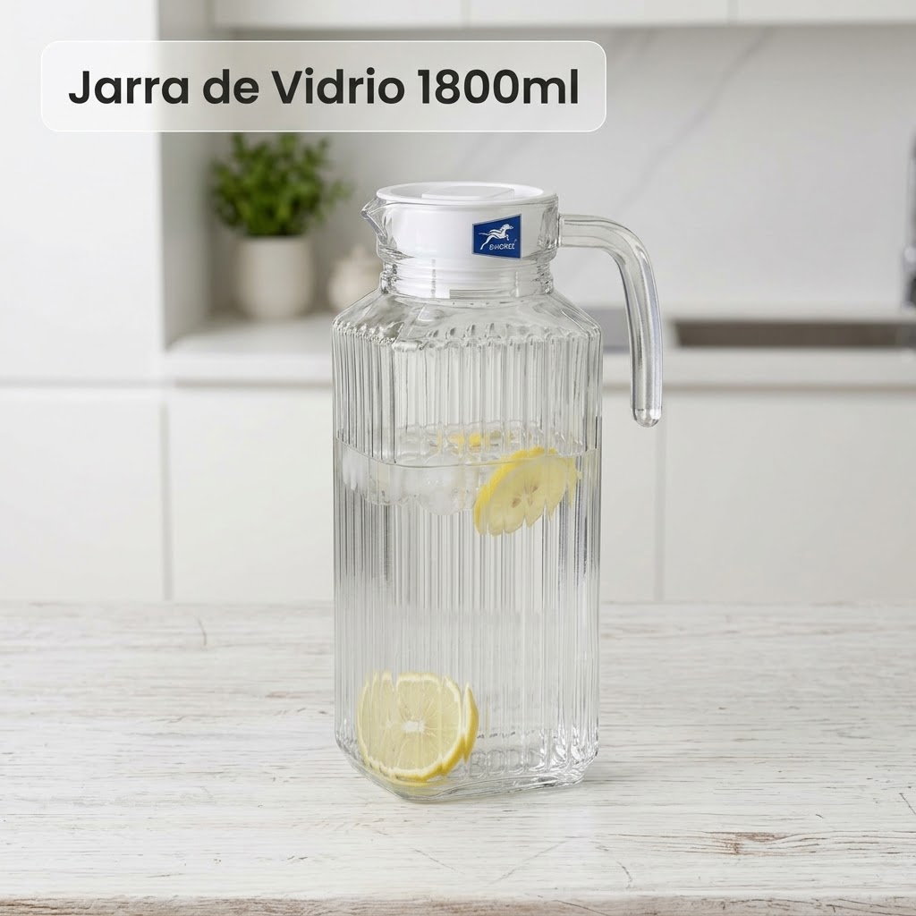 Jarra de vidrio acanalada Cold Water Jug 1800 ml