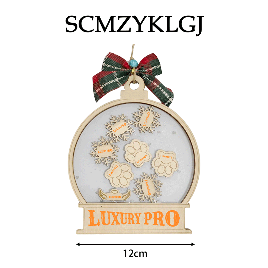 Double - layer Wooden Acrylic Pendant