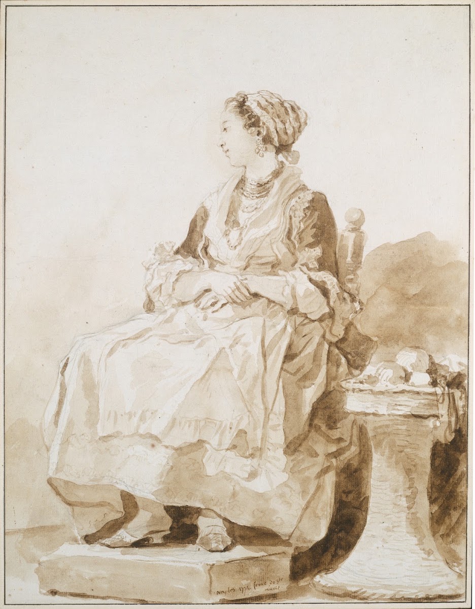 Neapolitan Woman sitting outside 1774