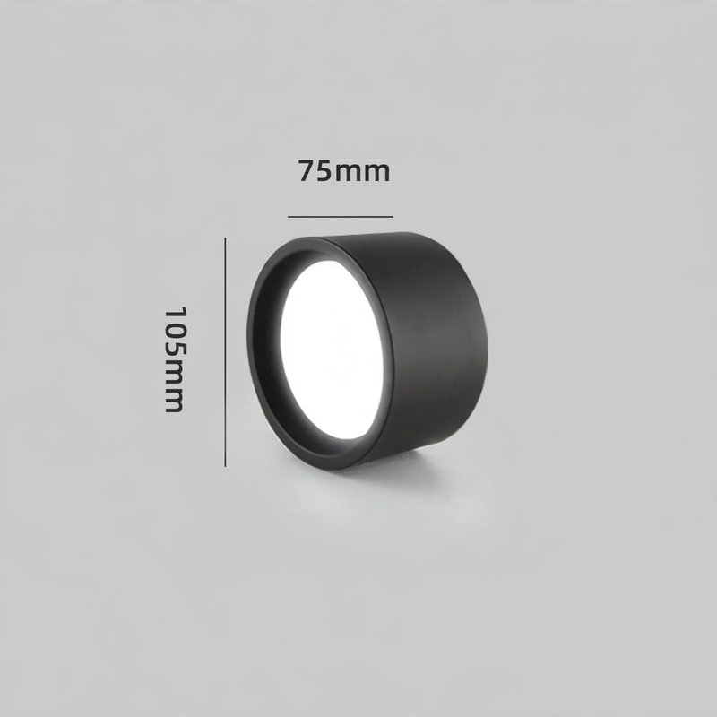 Surface-mounted ceiling light, LED, round
