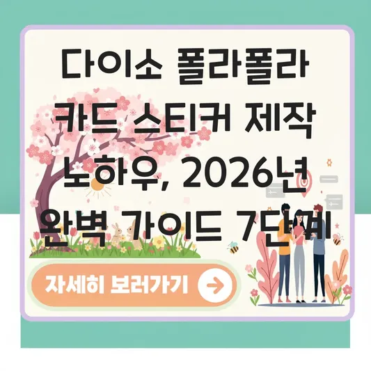 다이소 폴라폴라 카드 스티커 제작 노하우