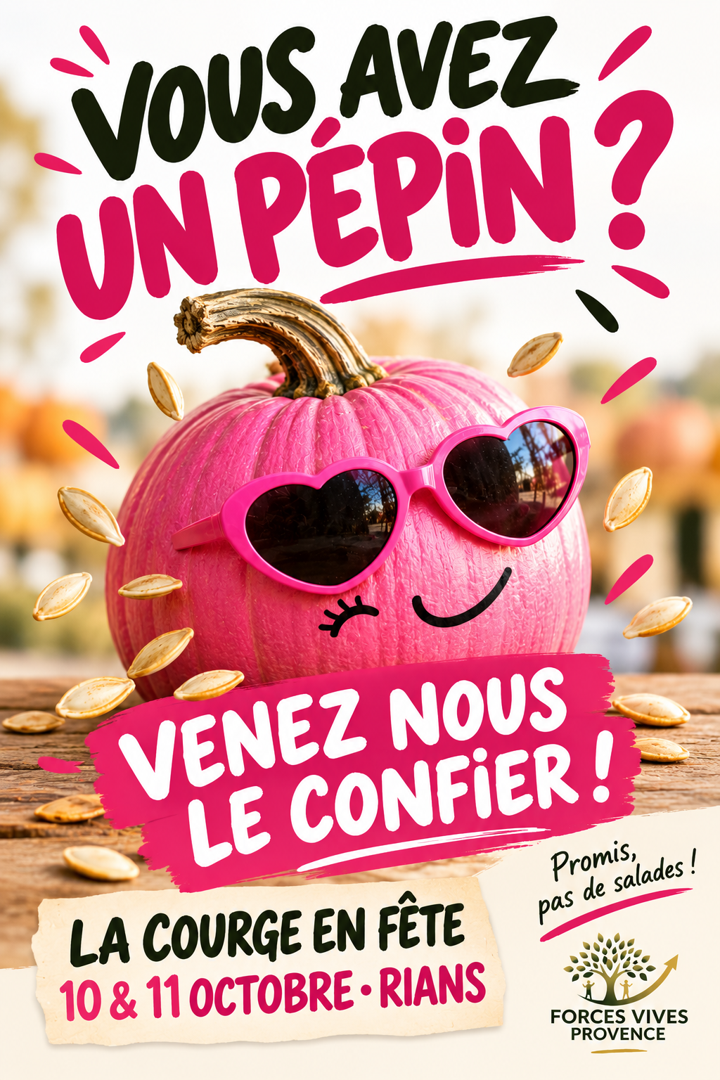 Vous avez un pépin ? Venez nous le confier ! La Courge en fête à Rians