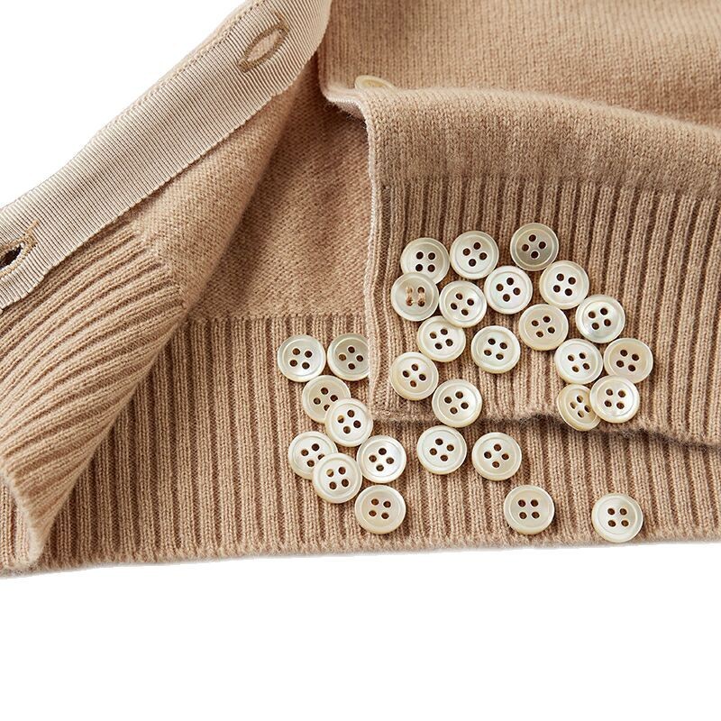 Damen Strickjacke, Rundhals, Buchstaben-Design, Wolle-Kaschmir