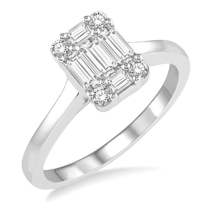 Fusion Diamond Engagement Ring 110A3DHFGWG
