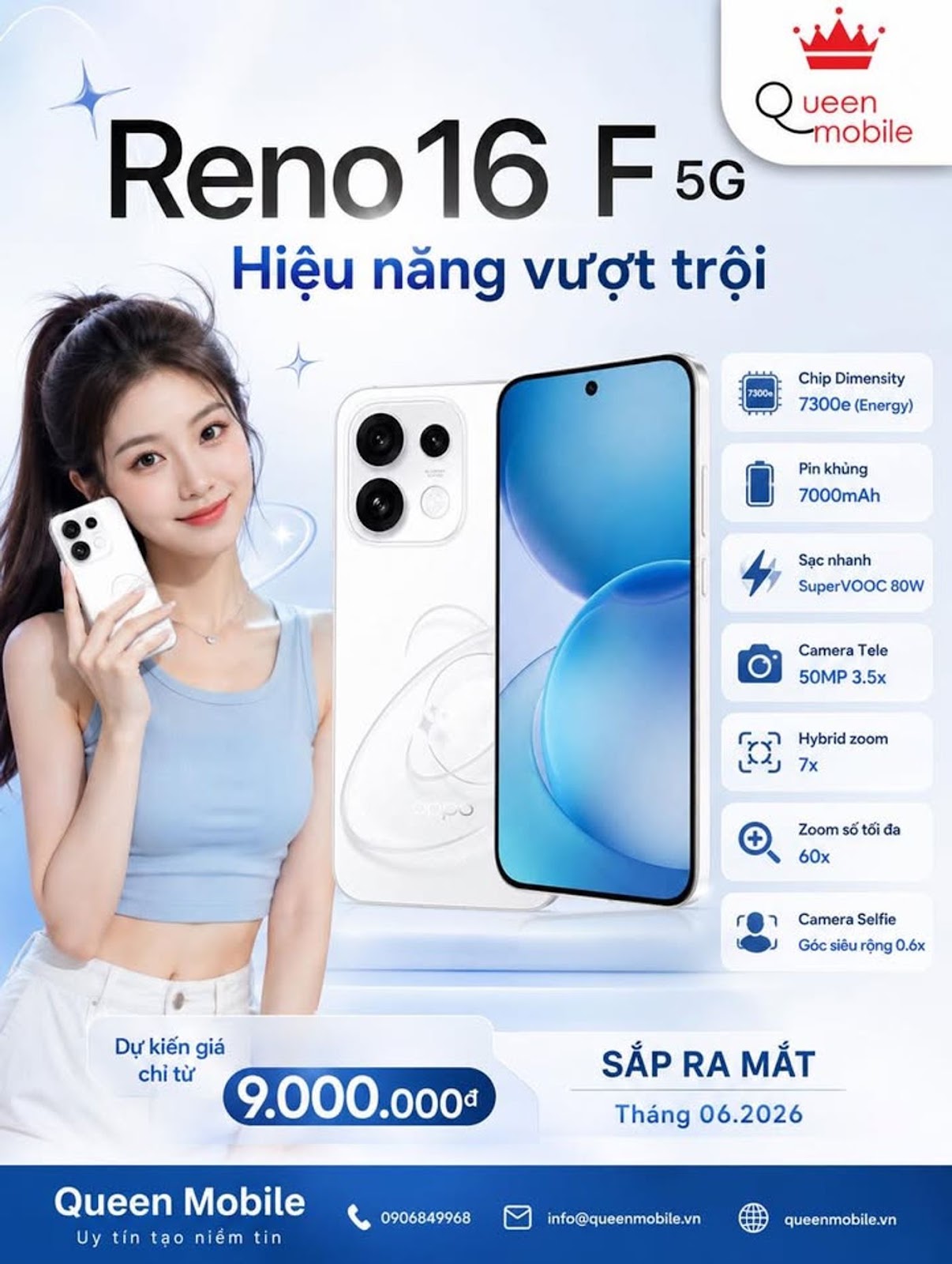 OPPO Reno16 F 5G、7,000mAhバッテリーと3.5倍テレカメラを搭載した注目すべき情報を公開
＃ああ...