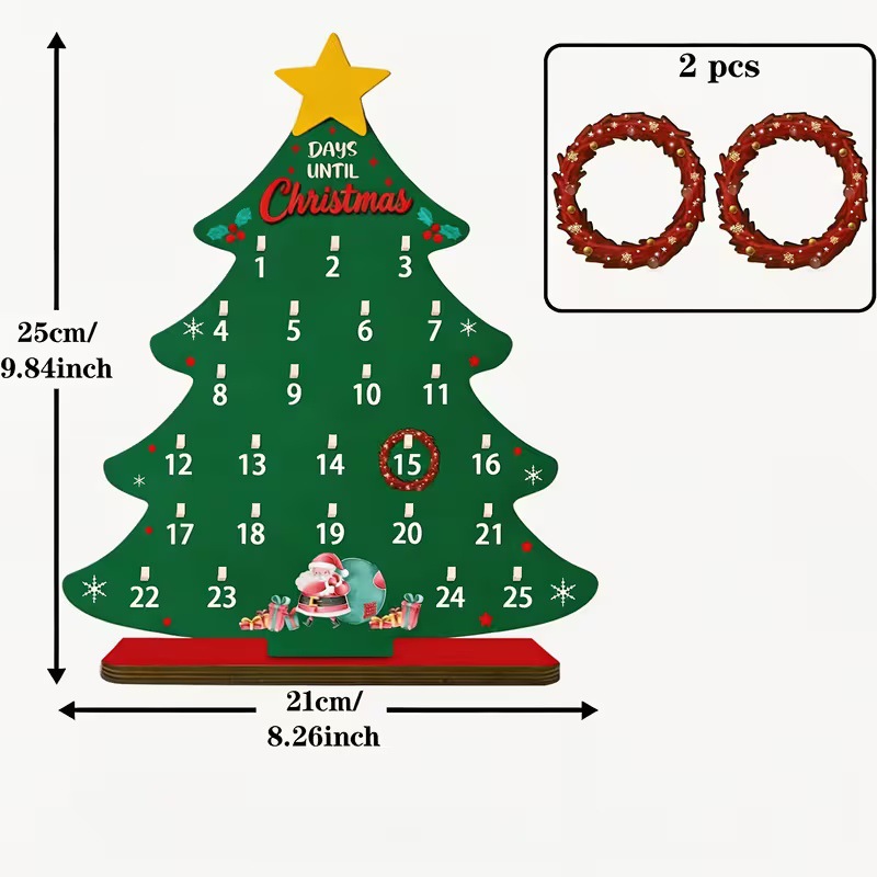 Christmas Countdown Calendar made of wood, various designs