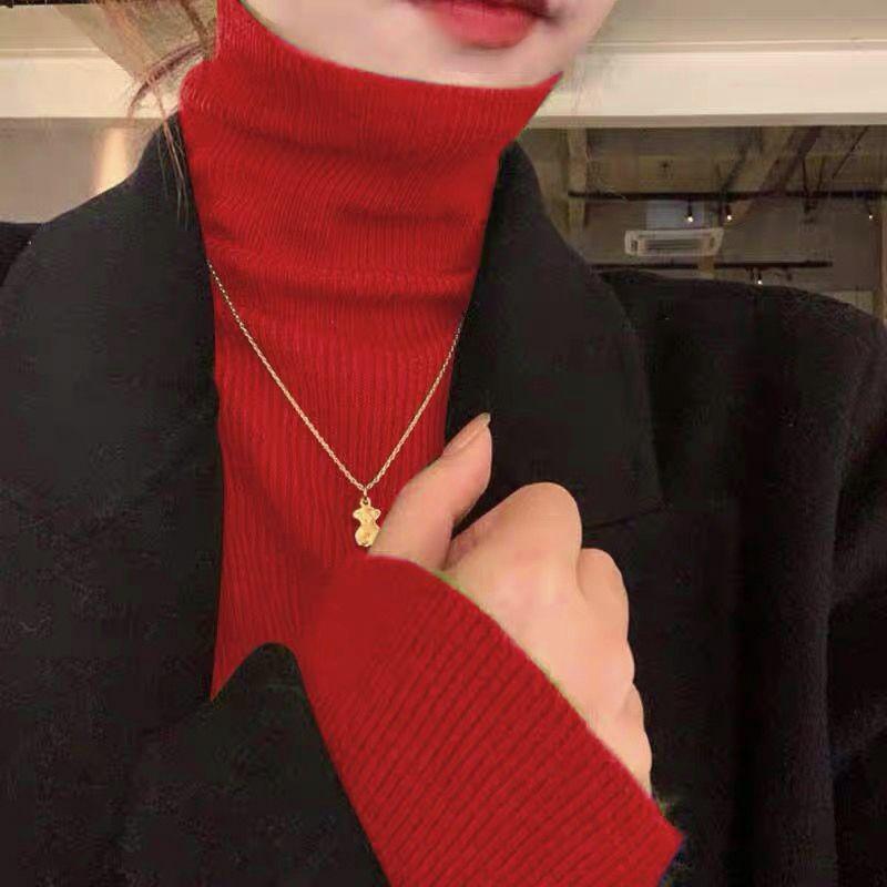 Slim Fit Turtleneck Knit Sweater