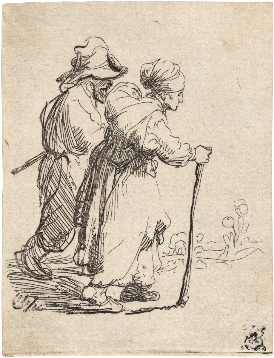 Two Tramps a Man and a Woman circa 1634