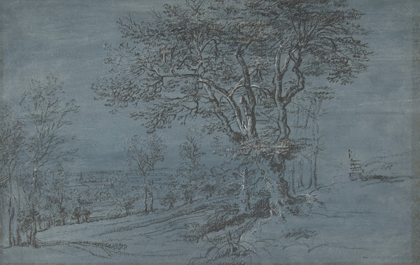 Wooded Landscape with a House by a River 17th century