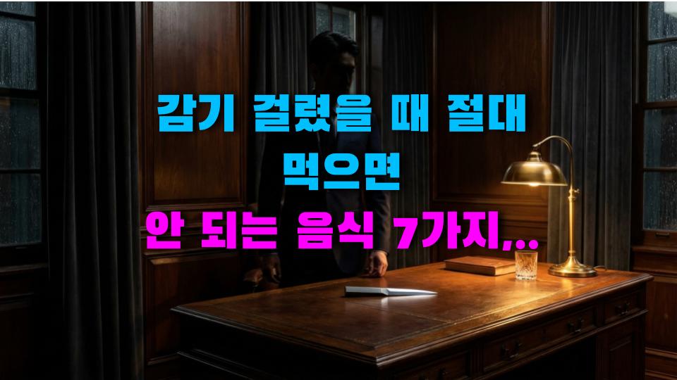 감기 걸렸을 때 절대 먹으면 안 되는 음식 7가지, 이거 먹으면 병 더 심해져요!