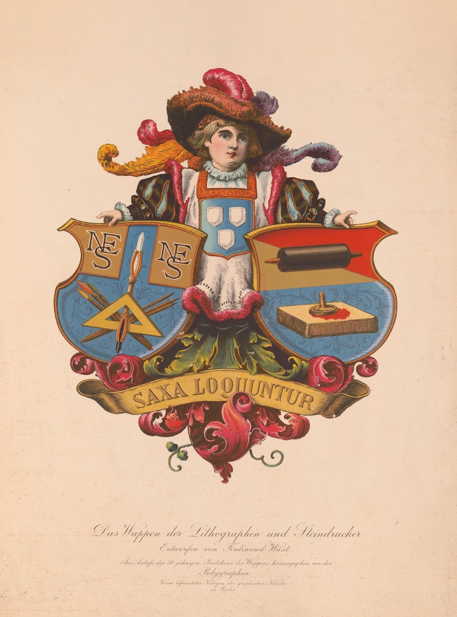 Das wappen der lithographen and steindrucker