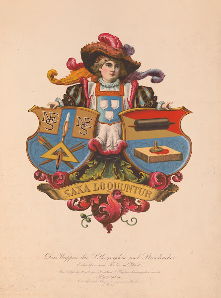Das wappen der lithographen and steindrucker