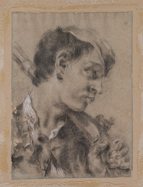 Head of a Young Man in Profile with a Gun over His Shoulder c 173040s