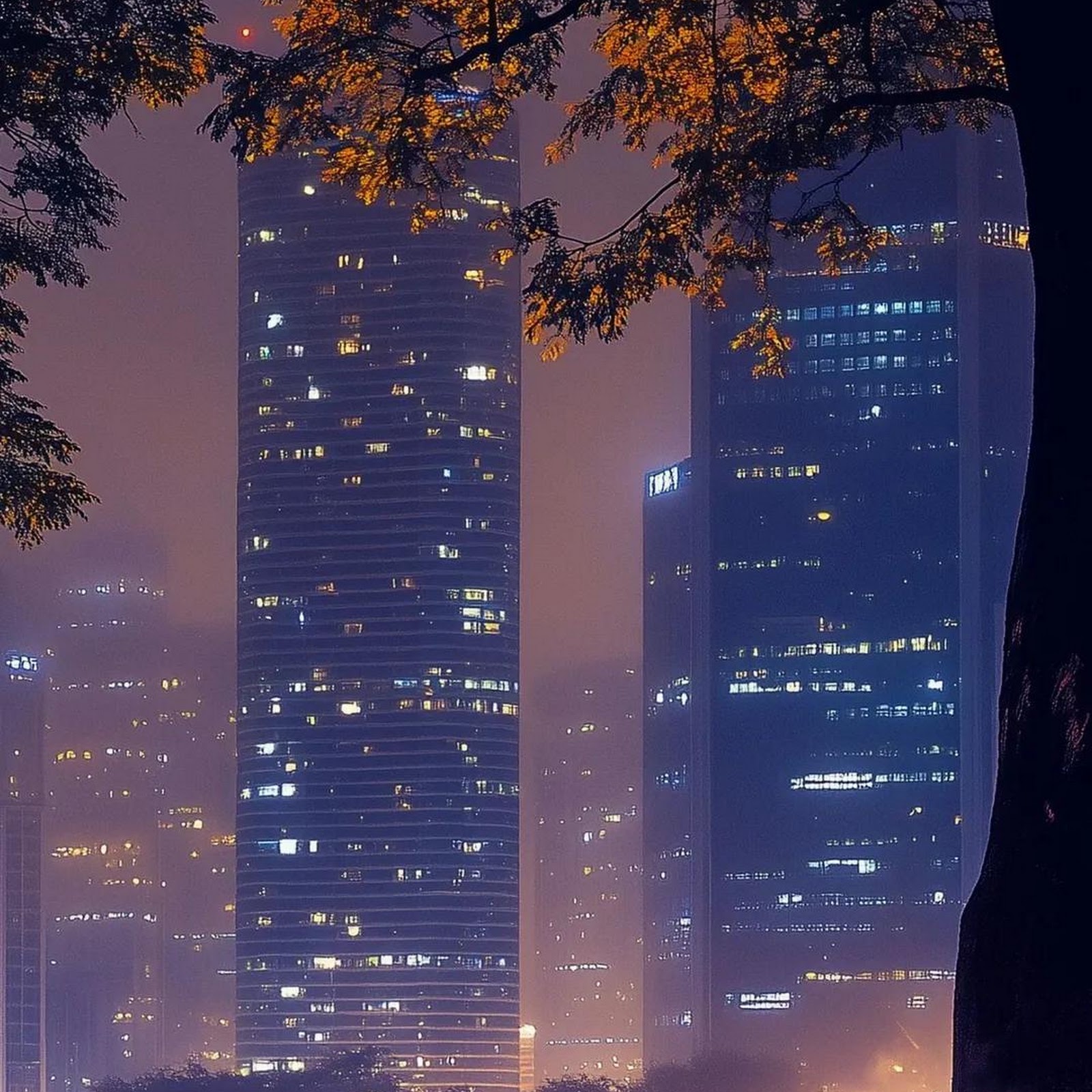 Download Empty Park Bench At Night Full HD iPhone