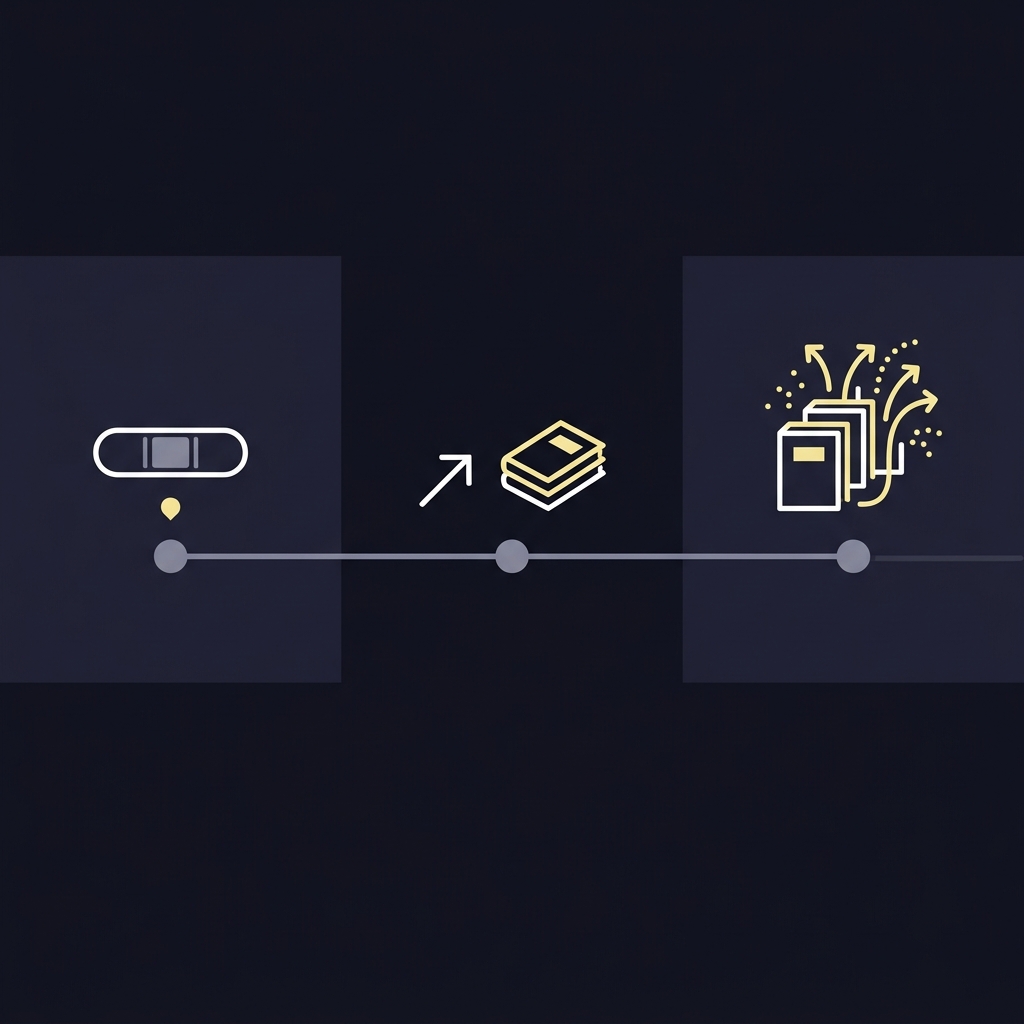 Minimal 2D vector timeline illustrating line movement betting stages injury announcement early market maker move and public steam across multiple books in Funded Plays brand colors