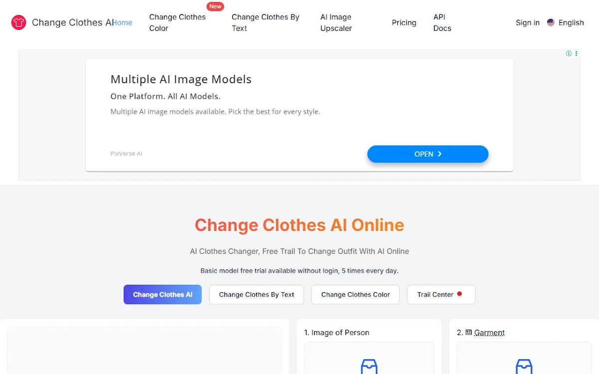 Captura de Change Clothes AI