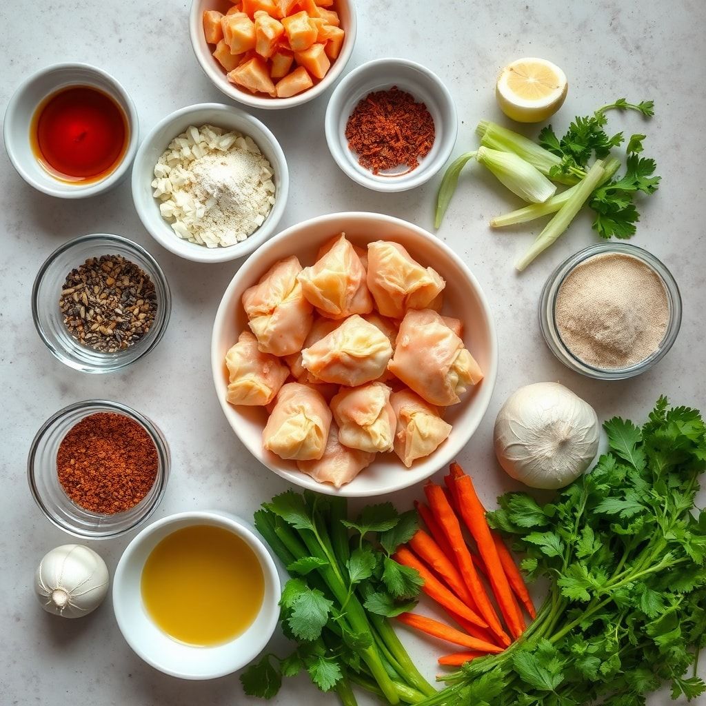 Ingredients for Crispy Crab Rangoon Bombs Easy Appetizer Recipe (Baked, Not Fried!)