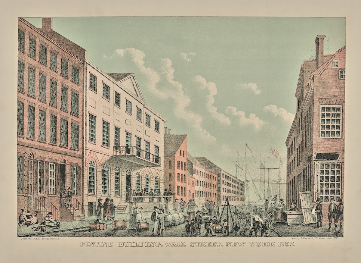 Tontine Building Wall Street New York 1797