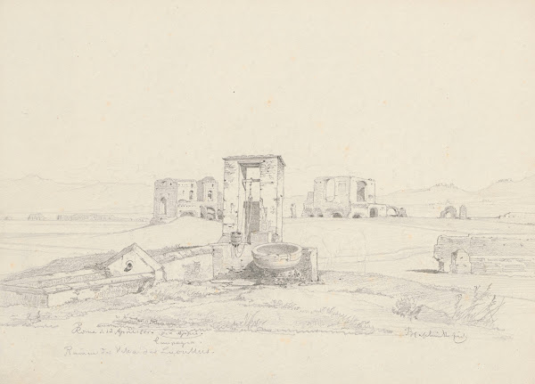 Ruins of Luculli Villa by Via Appia in Rome 1855
