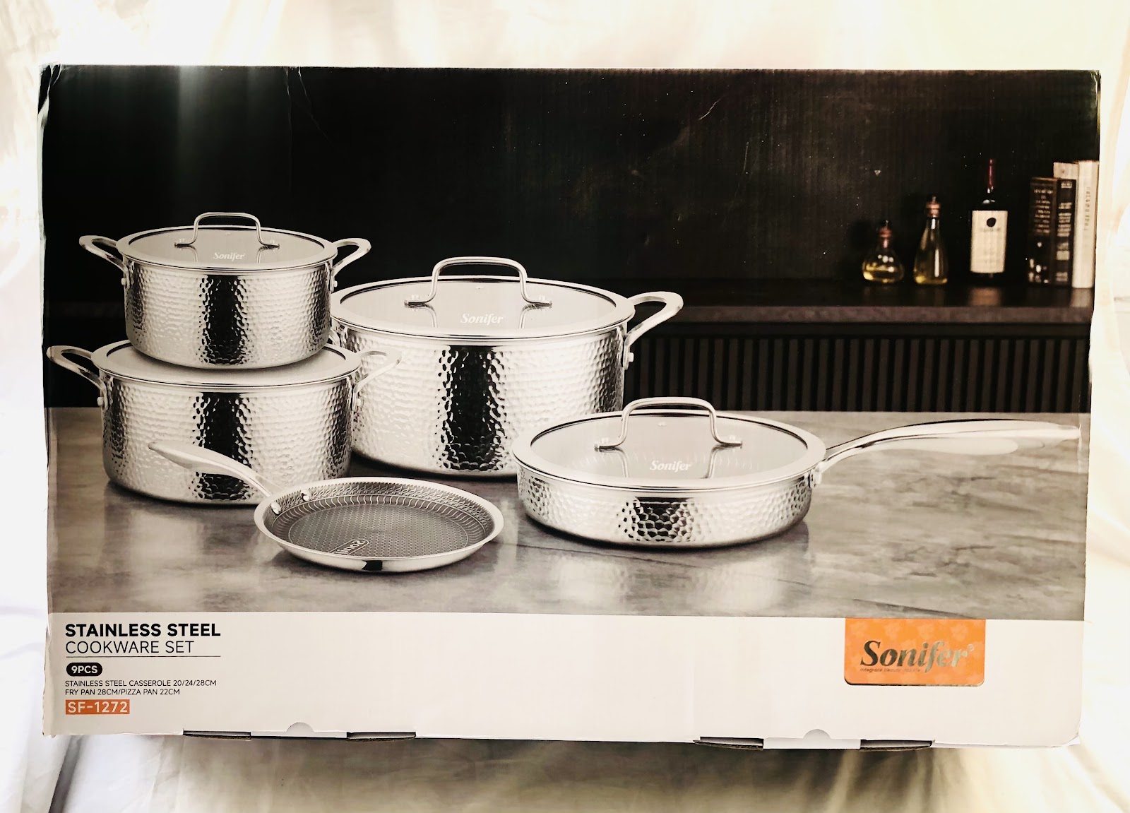 9pcs Sonifer Stainless Steel cookware set (SF-1272)