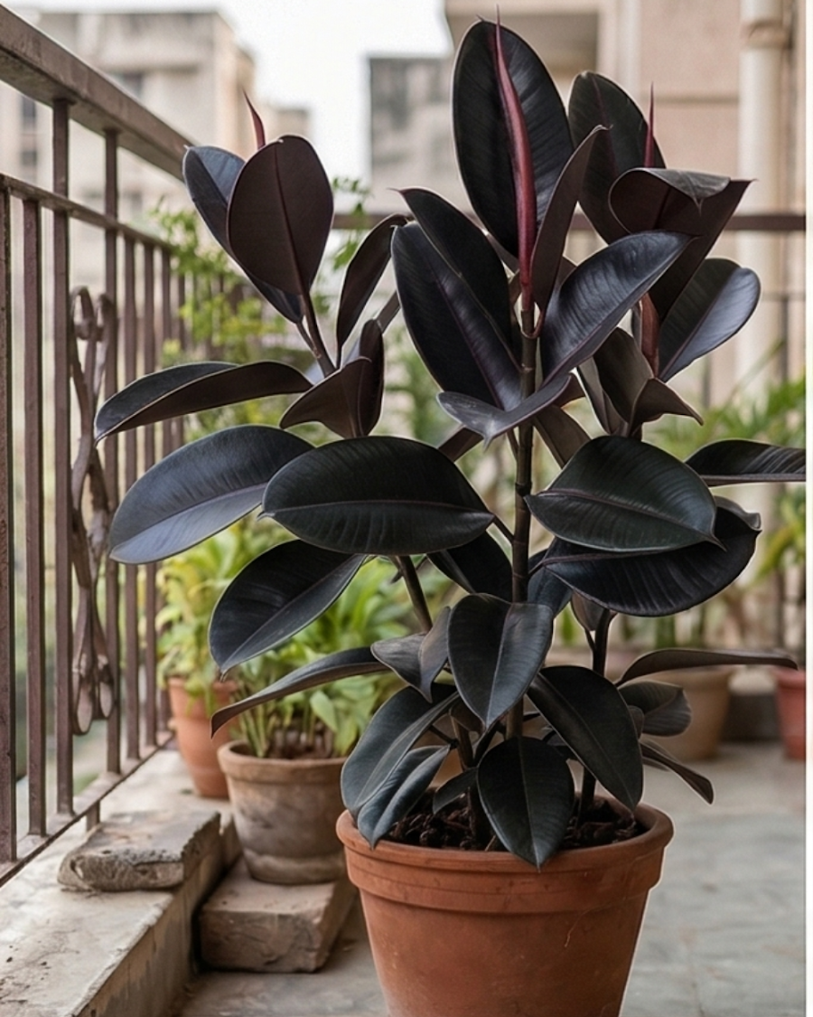 Black Rubber Plant — view 1