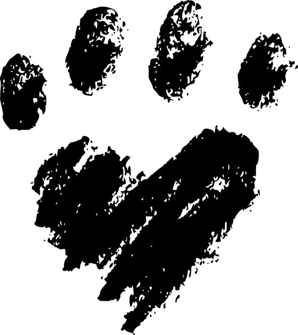 Heart-shaped Paw Print Free SVG for CNC Plasma Cutting