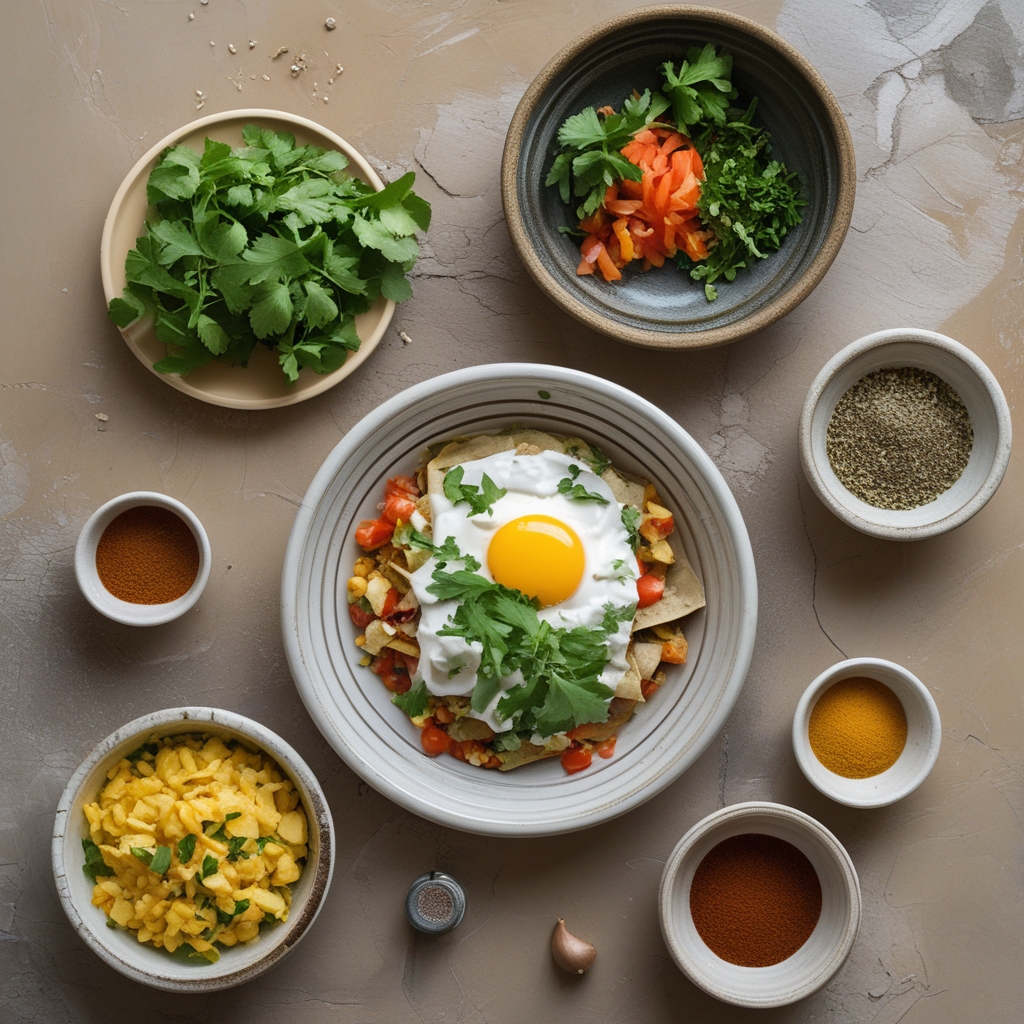 Ingredients for Delicious Breakfast Enchiladas Recipe | Easy Homemade Morning Meal