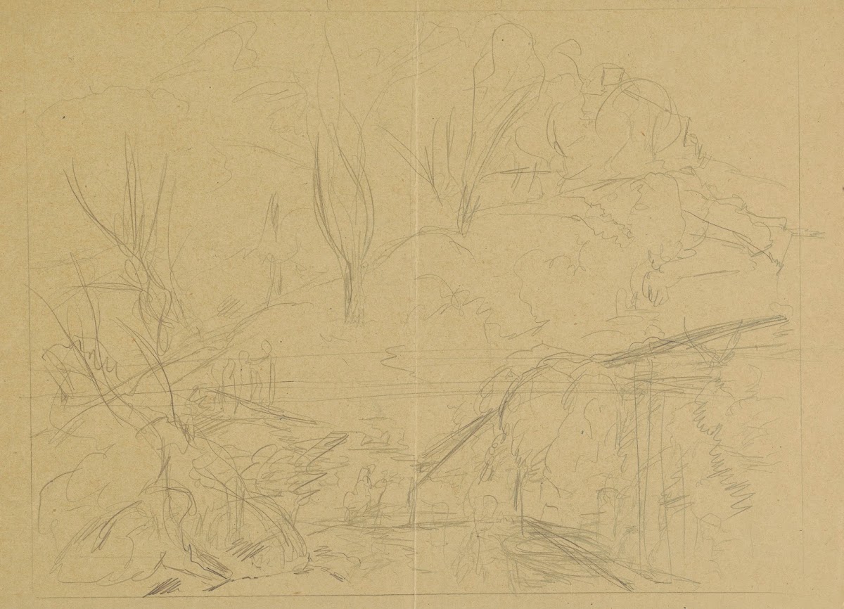 Hill overgrown with trees and shrubs 1880   1920