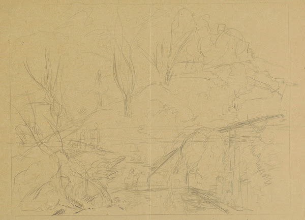 Hill overgrown with trees and shrubs 1880   1920