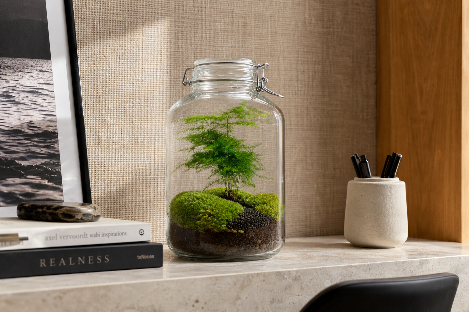 Jar Asparagus - Terrarium - Bottle garden DIY kit