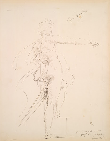 Study of Apollo for Marsyas recto late 1860s
