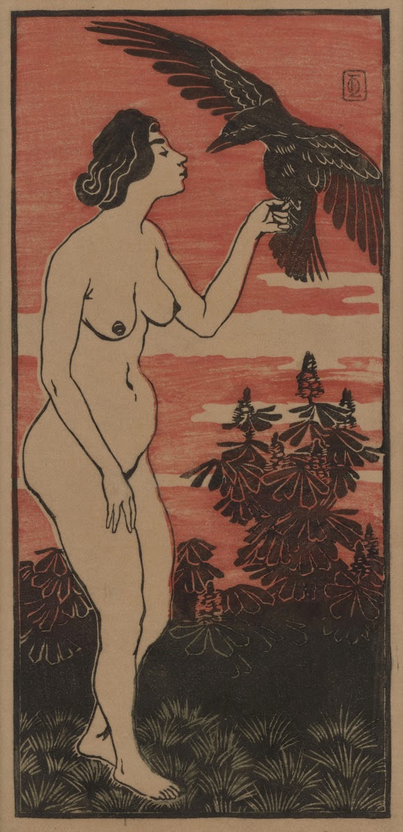 Weib mit Rabe 1896