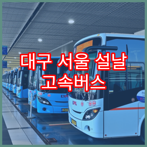 대구 서울 설날 고속버스 예매 일정과 예매 성공 꿀팁 모음
