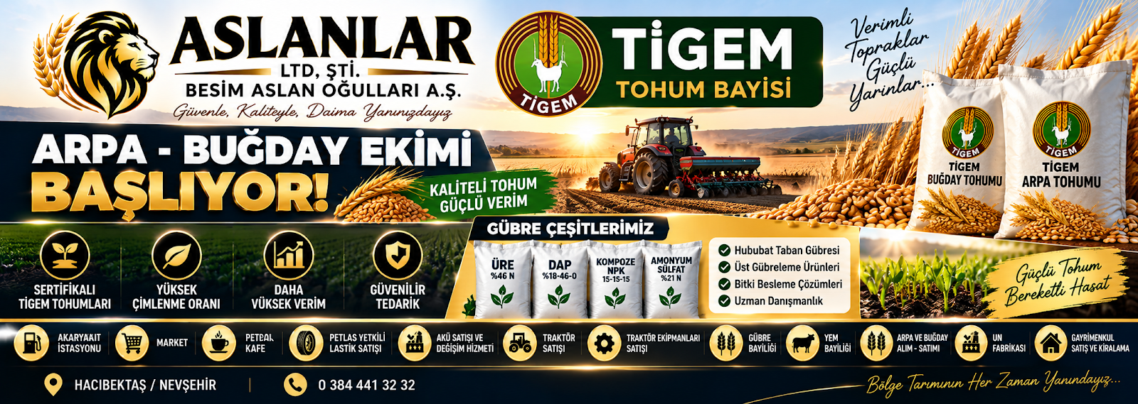 TİGEM Tohum Bayiliği ve Arpa Buğday Ekimi Afişi