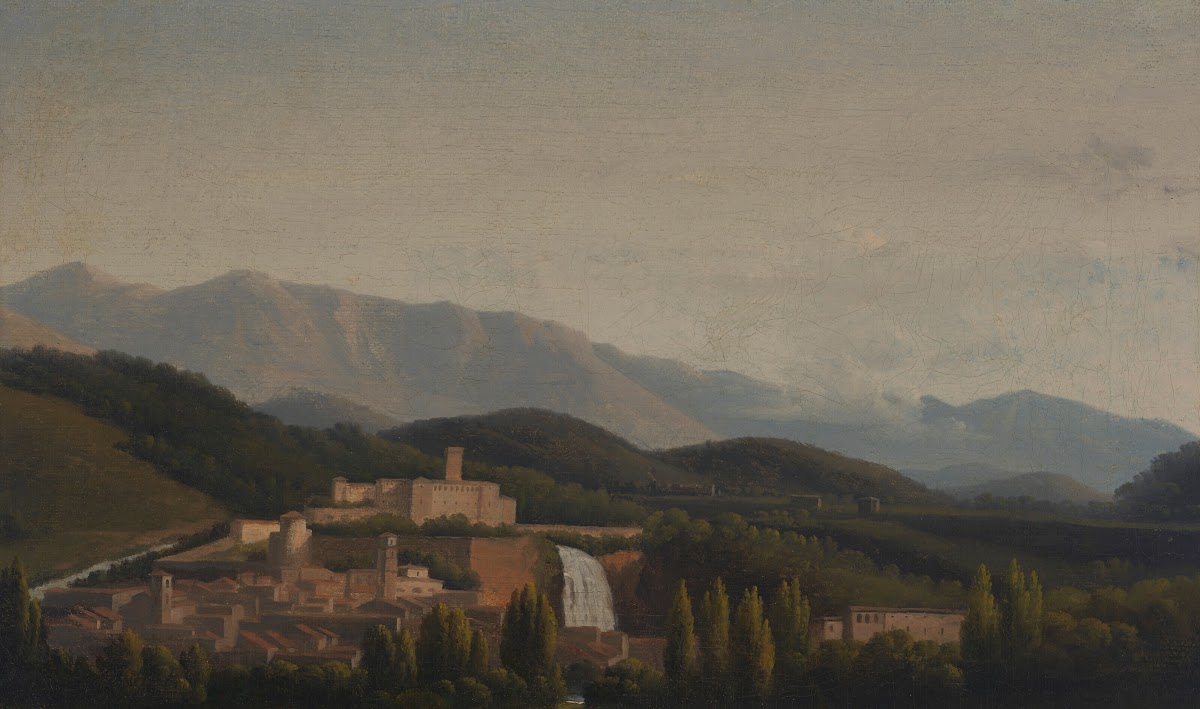 Extensive Italian landscape with a town