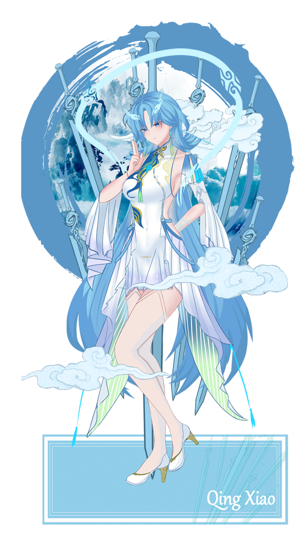 Wuthering Waves Qing Xiao Standee by Karbiter ( Haku Tsuki )