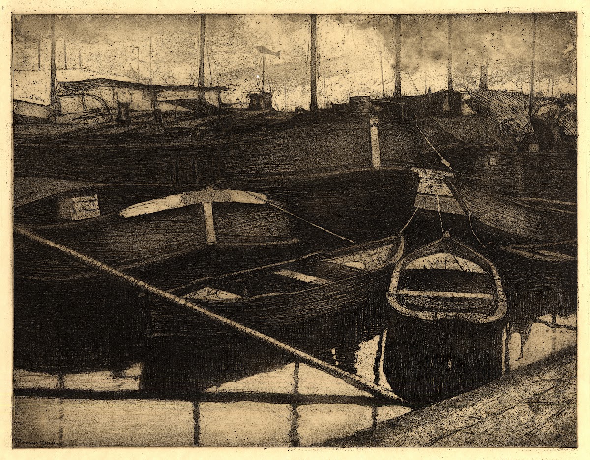 Barges and sloops in the harbour