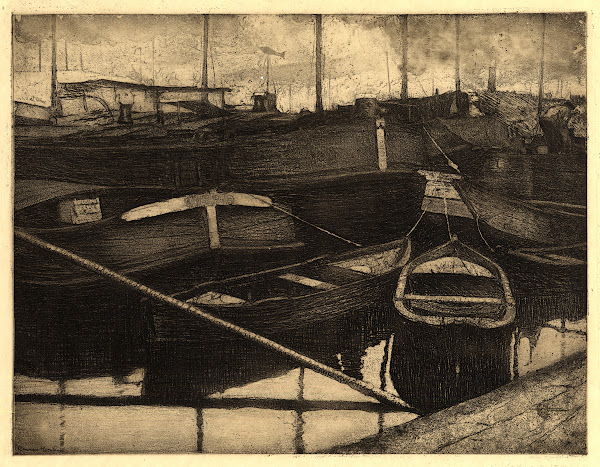 Barges and sloops in the harbour