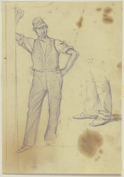 Studienblatt Stehender Gärtner