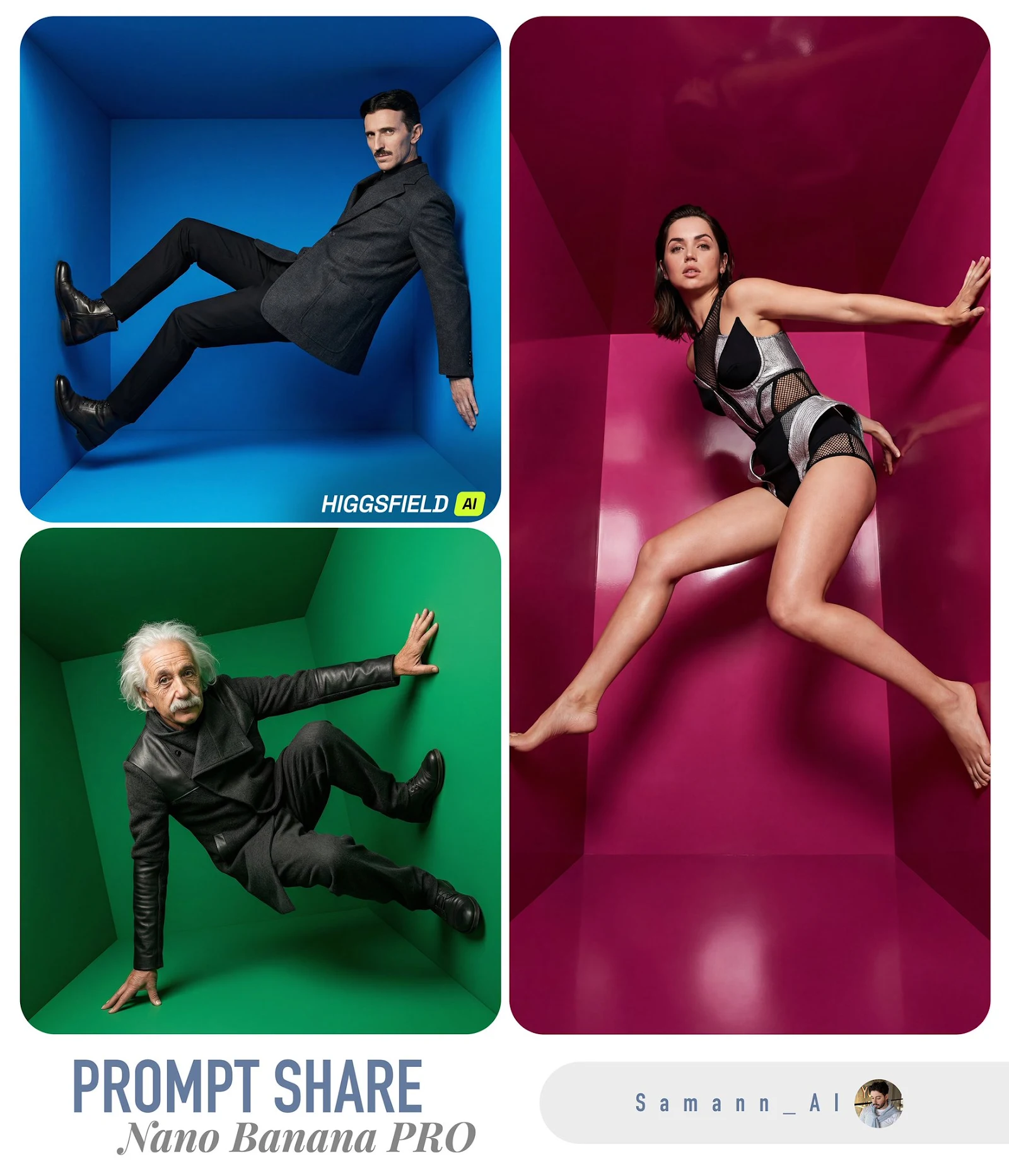 Editorial de moda geométrica hiperrealista