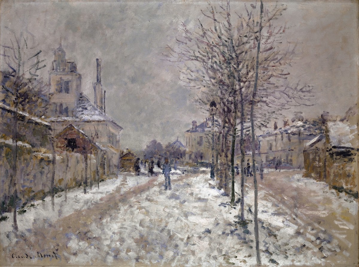 The Snow Covered Boulevard De Pontoise In Argenteuil 1875