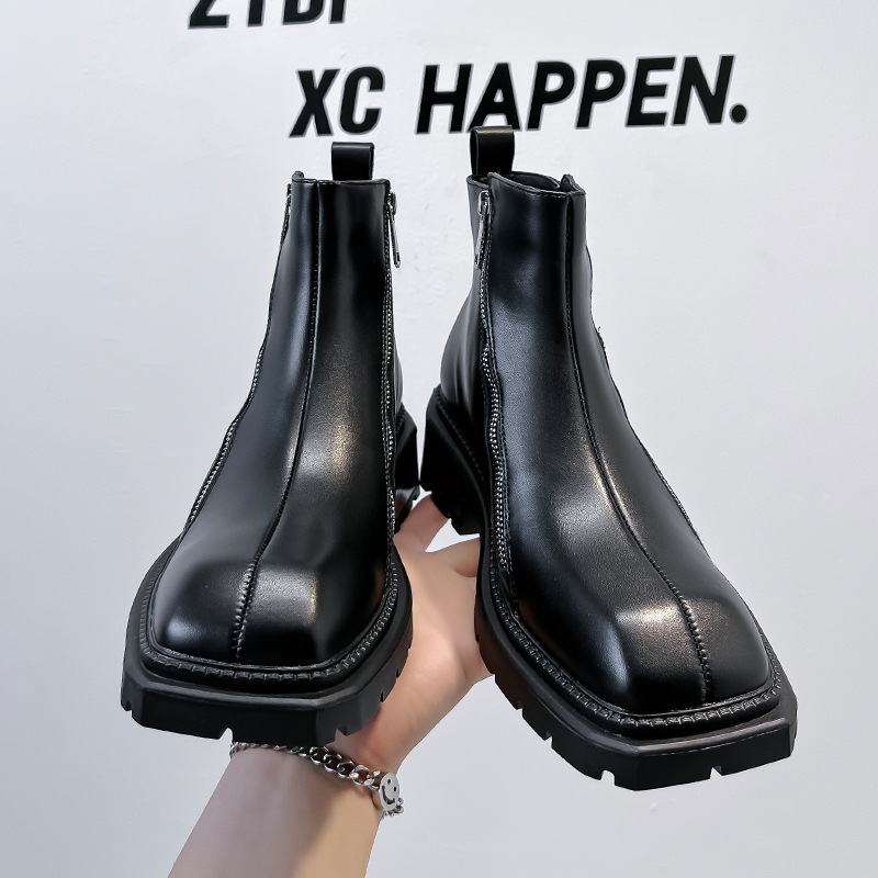 Men's Chelsea Boots with Zipper, 4512-A