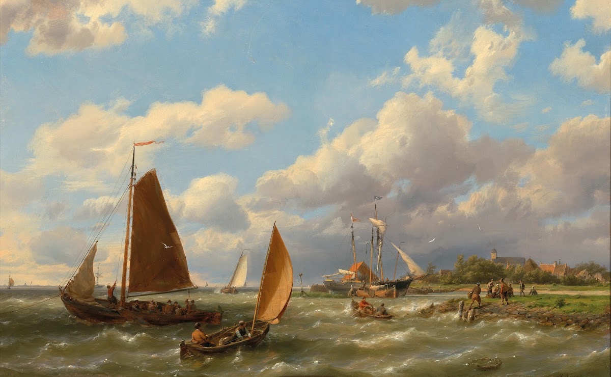 Sailing Ships on the Scheldt 1865