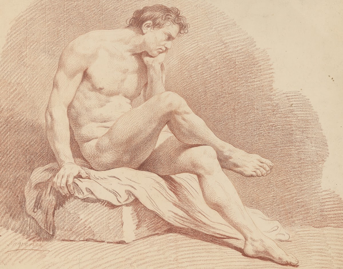 Seated Male Nude