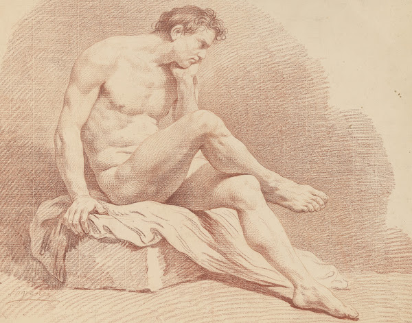 Seated Male Nude