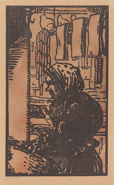 Vieille femme au marché 1906