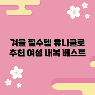 유니클로여성내복, 겨울 필수 아이템, 따뜻한 이너웨어, 여성층 추천, 스타일링 팁