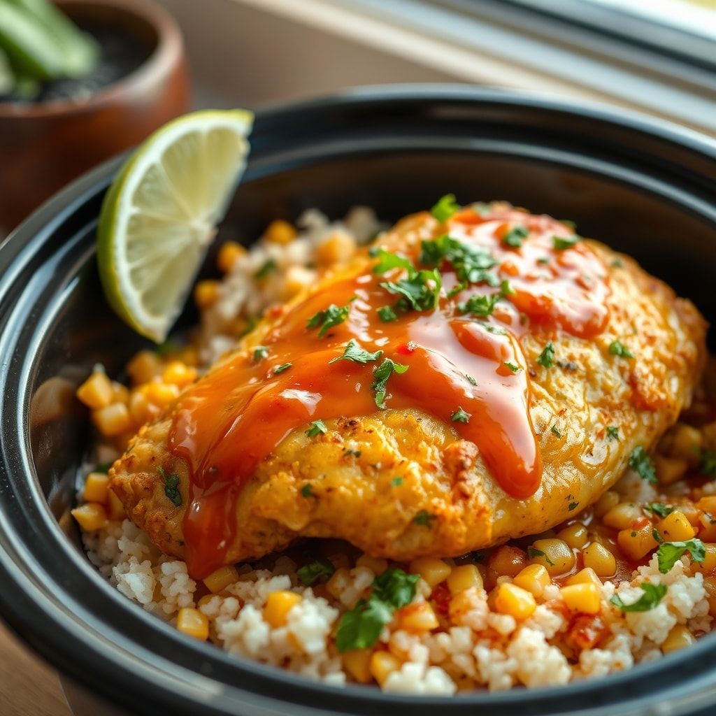 Slow Cooker Street Corn Chicken Easy Dinner Recipe (Dump-and-Go Comfort Meal) finished